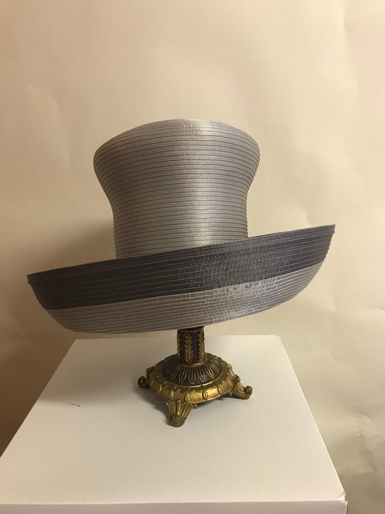 Steel Grey and Pewter Untrimmed Hat - Hats by Shellie McDowell